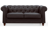 Le canapé Chesterfield capitonné 2 places original marron
