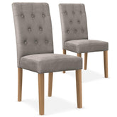 Lot de 2 chaises Cecil Tissu Taupe