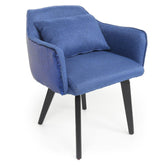 Chaise / Fauteuil Gybson Sequins Tissu Bleu et Sequins Bleu