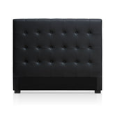 Tête de lit capitonnée pour lit au sommier de taille standard 140cm Luxor Noir