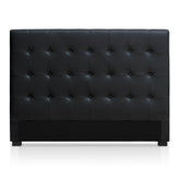 Tête de lit capitonnée pour lit au sommier de taille standard 160cm Luxor noir