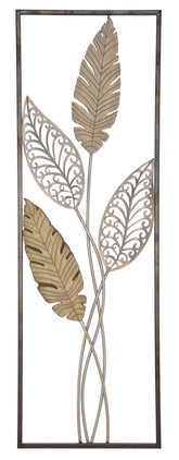 Panel de pared de metal y MDF de hojas 3D