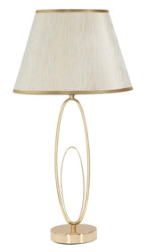 Lámpara de mesa Glam crema dorada