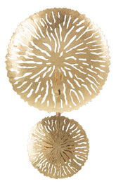 Aplique de pared Glam metal dorado