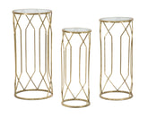 Mesas con soporte para teléfono en metal y vidrio Tunisi Or