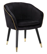 ARMCHAIR PARIS NERA/GOLD CM 62X58X78
