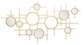 Espejo de pared geométrico Gloxy dorado