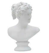 Escultura de mujer de poliresina blanca