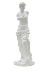 Escultura de mujer de poliresina blanca