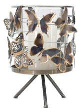 Bougeoir Farfalle Métal et Verre