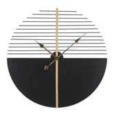 Reloj de pared redondo Glam Stick Negro y Dorado