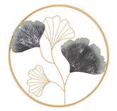 Panel de pared decorativo 3D Flor Hierro Oro y Pastel