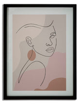 Sello con marco Cara Minimalista en colores suaves