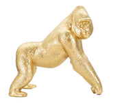 Estatua de gorila dorada