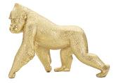 Decoración estatua Gorila dorado
