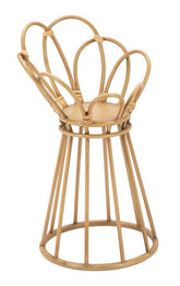 Soporte para macetas redondo Panamá Metal acabado Ratán