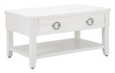 Mesa de centro rectangular con 2 cajones Shine Blanco
