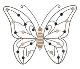 Panel decorativo de pared Mariposa Metal y Madera 3D
