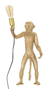 Lampe de table Singe Résine Or