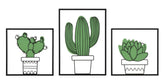 WALL PANEL CACTUS SET 3 PCS 33X1,3X46,5-33X1,3X33