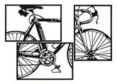 Panel de pared decorativo 3D bicicleta metal Negro juego de 3 piezas