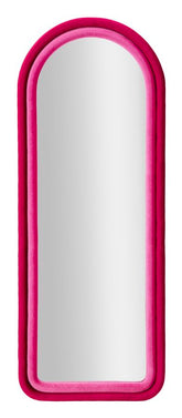 Espejo de pared Cloe marco de madera Terciopelo Fucsia