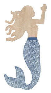 Panel de pared decorativo 3D Sirena Metal y Madera