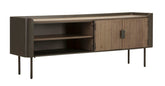 Mueble TV metal y madera Toronto con 2 puertas y 2 estantes