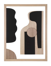 Panel de pared decorativo de madera 3D geométrico abstracto