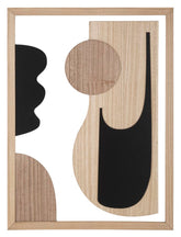 Panel decorativo de pared geométrico 3D de madera en tonos cálidos