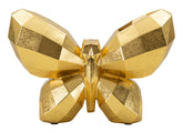 Jarrón de resina dorada Mariposa diseño cubista