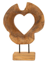 Escultura de teca reciclada Hasi Madera Natural
