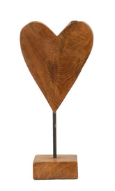 Escultura corazón teca reciclada