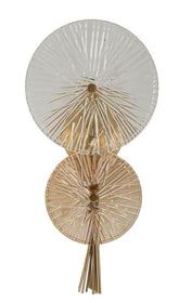 Aplique de pared de cristal y metal dorado Sunrise