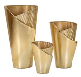 Juego de 3 Jarrones Dorados
