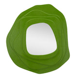Espejo de pared sinuoso Dalia Verde