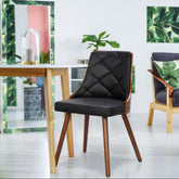 Lote de 2 sillones escandinavos Aimles de madera color avellana y negro