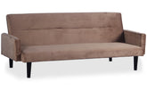 Canapé convertible clic-clac Roberto 3 places Velours Taupe