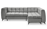 Canapé d'angle convertible Chessy Velours Gris