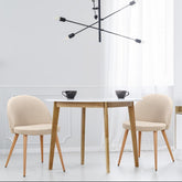 Juego de 2 sillones Aliaxa de tela beige