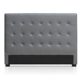Tête de lit capitonnée pour lit au sommier de taille standard 160cm Luxor Gris