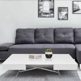 Mesa de centro elevable Appo blanco lacado