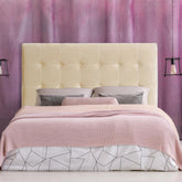 Cabecero de terciopelo Adelle de 160 cm beige