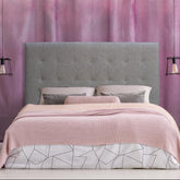 Tête de lit Adelle en tissu taupe 160 cm
