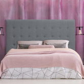 Tête de lit Adelle en tissu gris 180 cm