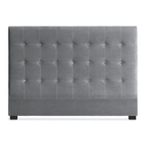Tête de lit capitonnée pour lit au sommier de taille standard 160cm Luxor velours Argent