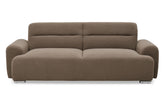Sofá cama clic-clac Bernera de 3 plazas de tela bouclé color topo