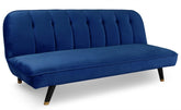 Sofá cama clic-clac Arees convertible de terciopelo azul