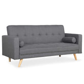 Canapé clic-clac Allia scandinave tissu Gris foncé