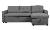 Canapé d'angle convertible Toledo Tissu Gris